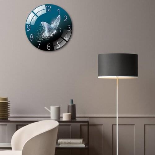 Fast Delivery Living Room Digital Wall Clock Acrylic Mute Creative Clock Clocks Wall Home Decor Living Room Decor Christmas Gift