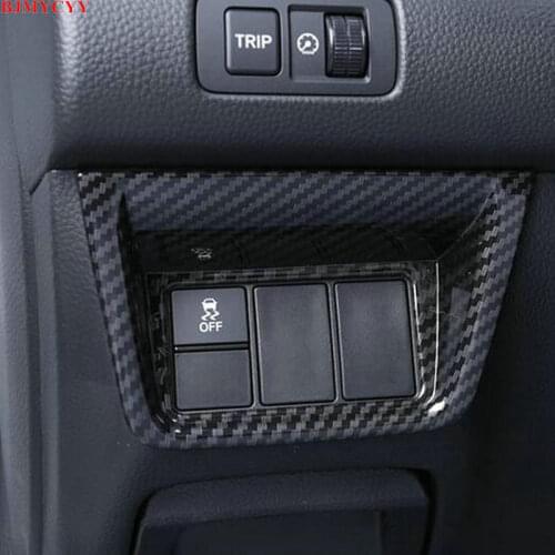 BJMYCYY Carbon fiber decorative frame of lower left control panel of main driver For Honda Accord 10th 2018 2019