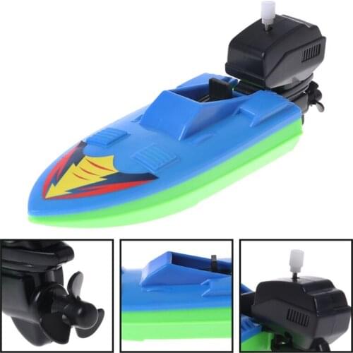 Baby Toy Kid Wind Up Clockwork Boat Ship Toys Bath Toy Play Water Bathroom E06F