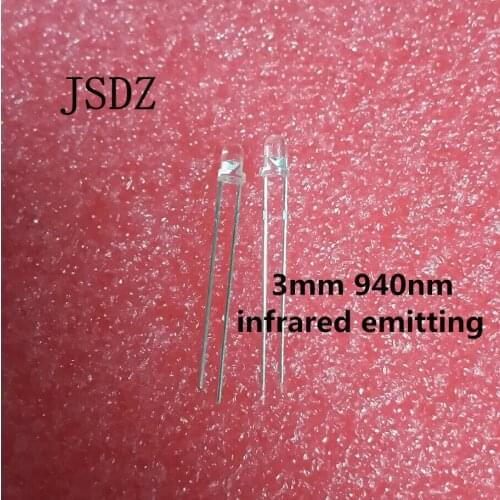 3mm infrared emitting diode IR204C-A-L IR204 NEW 100Pcs/Lot 3mm 940nm IR Infrared Emitting Round Tube Light di