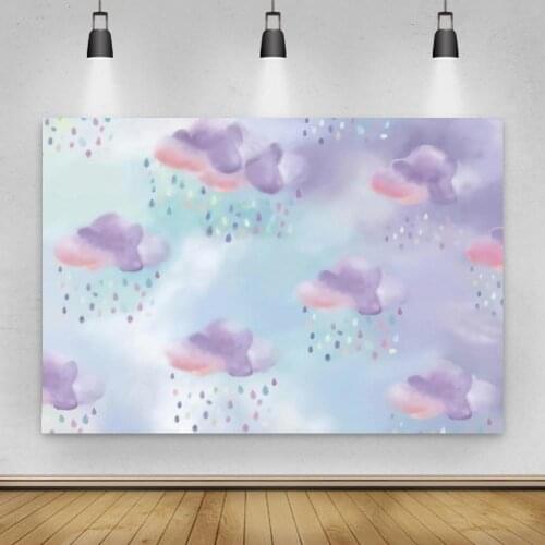 Colorful Clouds Backdrop Photography Newborn Kids Portrait Background for Photo Studio Children Baby Shower Photographic Studio