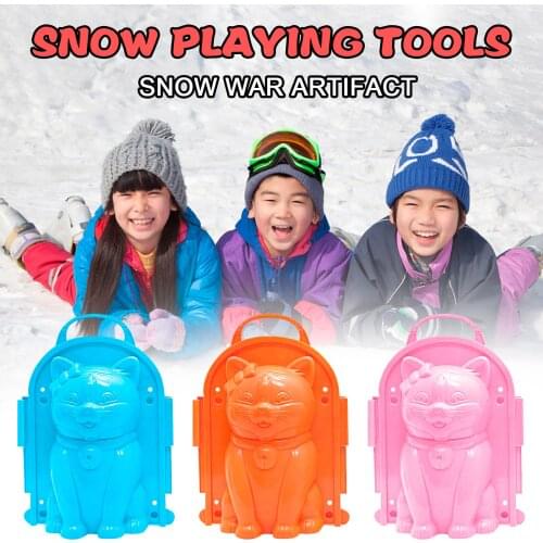 Creative 3D beach model playing snowball clip winter snowball fight animal modeling childrens outdoor sand snowball mold