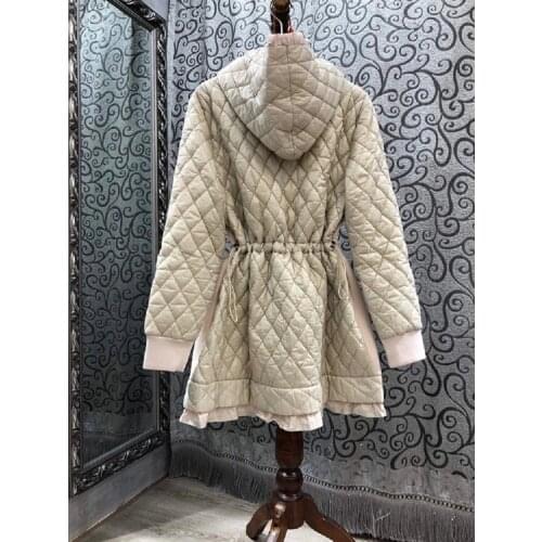 Hooded Jacket 2020 Winter Duck Down Outerwear Coat Women Drawstring Waist Long Sleeve Casual Warm Parka Down Overcoats Ladies