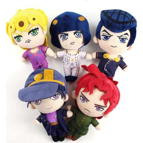 22cm Jojos Bizarre Adventure Plush Toys Giorno Giovanna Kujo Jotaro Josuke Higashikata Bruno Bucciarati Soft Stuffed Dolls