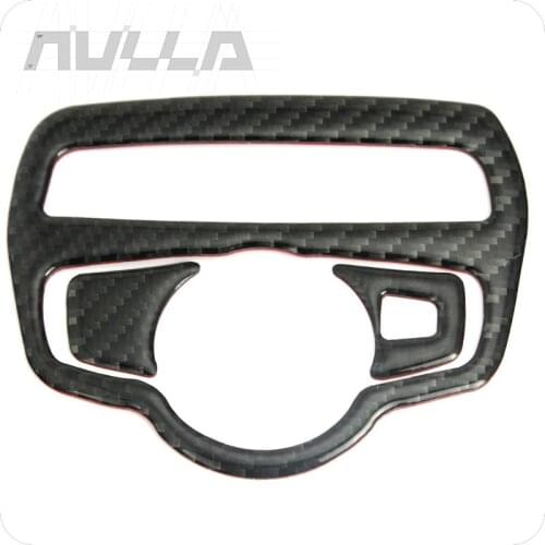 NULLA Carbon Fiber Headlight Switch Frame Trim Sticker For Mercedes Benz C Class W205 C180 C200 C300 GLC