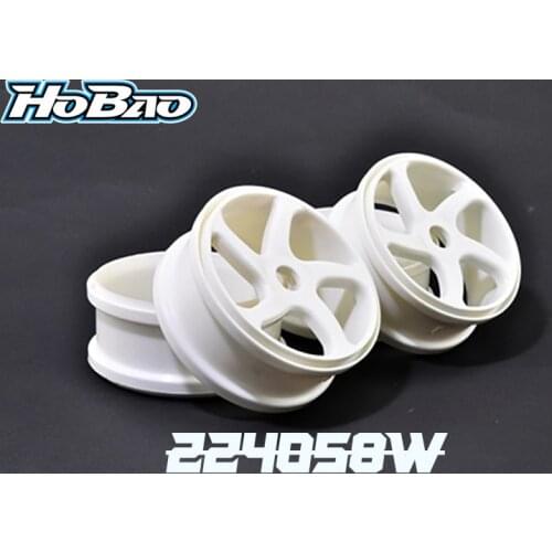 Original OFNA/HOBAO RACING 224058W WHEEL(WHITE) 4 PCS For 1/10 HYPER 10 NITRO GPX4 H4E HSP FS XRAY AE KYOSHO TOURING CAR