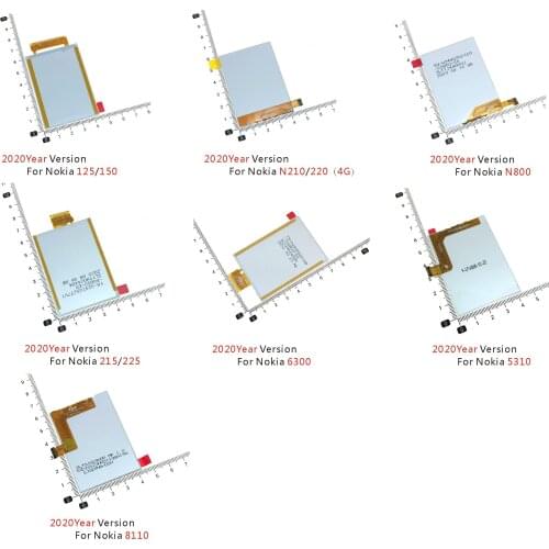 Mobile phone LCD display New For Nokia 2020 Year Version N210 220 4G 125 150 6300 225 215 N800 5310 8110 LCD screen digitizer