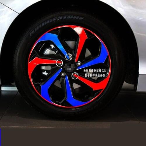 Powder Carbin Fibre Colors 17 Inch Wheels Rims Stickers For Honda Accord 2016 BA060