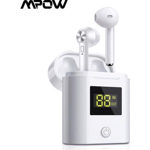 Portable TWS Bluetooth 5.0 Earbuds Wireless HD Stereo Earphones With LED Display Charger Bin Bluetooth Earphones for iPhone 11