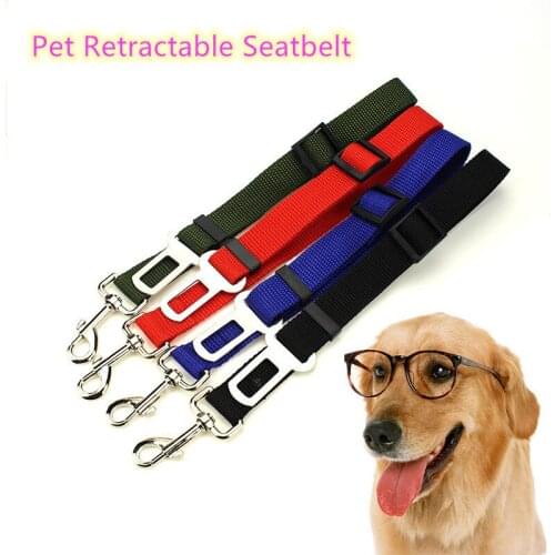 Dropshipping Center Adjustable Dog Seat Belt French Bulldog Husky Labrador Harness for Large Dogs Nylon Small Dog Seat Belt Car