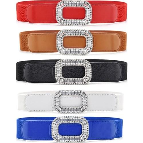 2021 new fashion all-around super loose tight waist seal ladies simple square rhinestone buckle belt designer belt accessories