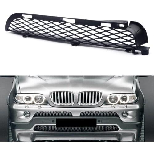 ABS Right Black Front Grilles Upper Bumper Mesh Grill Trim fit for BMW X5 E53 2004 2005 2006