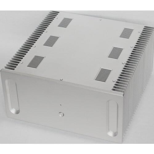 Luxury silver aluminum amplifier chassis Class A amplifier case / AMP Enclosure with heatsink WA122