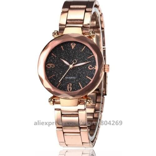 Top Wholesale Rhinestone Metal Alloy Shinny Powder Watches Hot Sale Women Crystal Dress Wrist Watches 919803