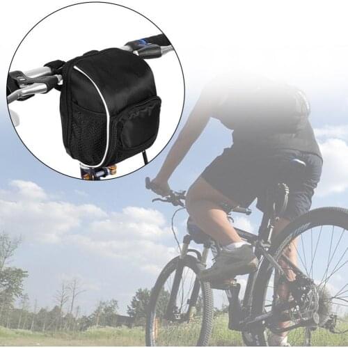 Bicycle Bag Large Capacity Waterproof Polyester Wear-resistant Easy to Carry Handlebar Bag for Men