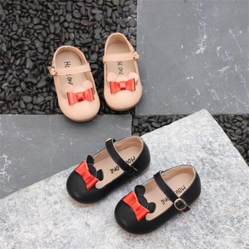 Spring And Autumn New Boys And Girls Bow Small Shoes Baby Casual Leather Shoes Soft Sole Shoes