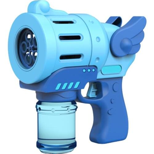 Funny Bubble Blower Machine Electric Automatic Bubble Maker with Colorful Light Kids Outdoor Toy