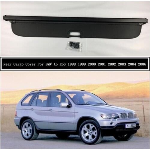 Rear Cargo Cover For BMW X5 E53 1998-2006 Partition Curtain Screen Shade Trunk Security Shield Auto Accessories
