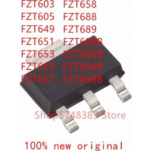 10PCS/LOT original FZT603 FZT605 FZT649 FZT651 FZT653 FZT655 FZT657 FZT658 FZT688 FZT689 FZT690 FZT692 FZT694 FZT696 SOT-223
