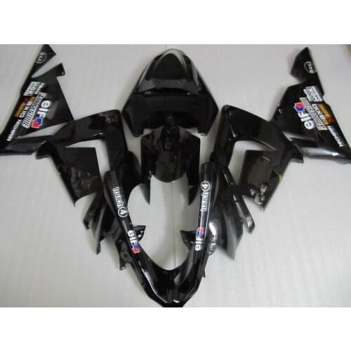 100% New Fairings Bodywork For Kawasaki ZX10R 2004 2005 NINJA Fairing Kit ZX 10R 04 05 All Glossy Black Bodykits SZ63