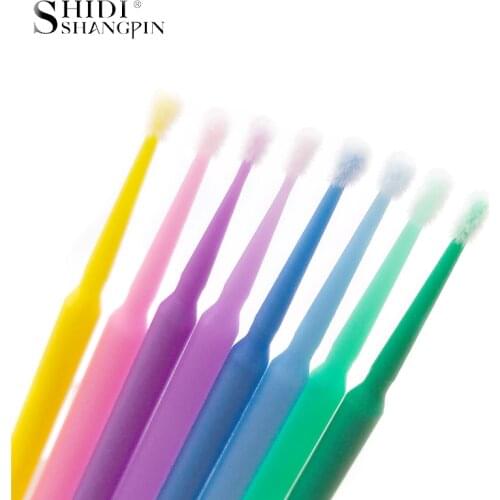 100Pcs Disposable Micro Brush Eyelashes Make up Individual Lashes Removing Swab Micro Brush For Eyelash Extensions Makeup Tools