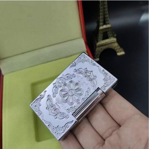 100% New vintage dupont bright sound gas lighter windproof copper body for cigarette