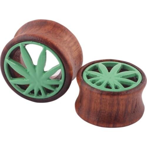 2pcs fahion new style hollow wood ear plug tunnels piercing punk expanders Gauge Stretcher saddle sexy body Jewelry gift summer