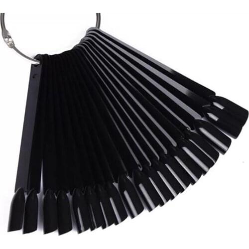 200pcs 4-Color Fan-shape False Nail Sample Sticks Plates W