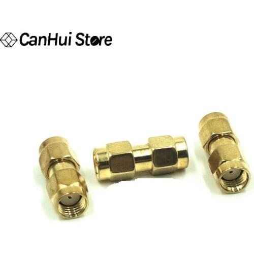 2pcc SMA Stecker auf RP männlichen weibliche pin RF Coax Adapter Gerade vergoldet NEUE SMA Männlichen Loch zu SMA Männlichen loc