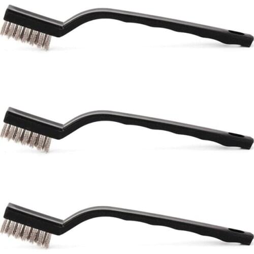 3PCS Mini Rust Removal Industrial Wire Cleaning Brush Scratch Stainless Steel Masonry Bristle Cleaning