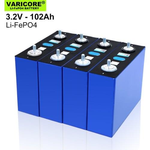4-16PCS 3.2V 102Ah Battery LiFePO4 Lithium phospha Large capacity DIY 12V 24V 48V Electric car RV Solar Energy storage system