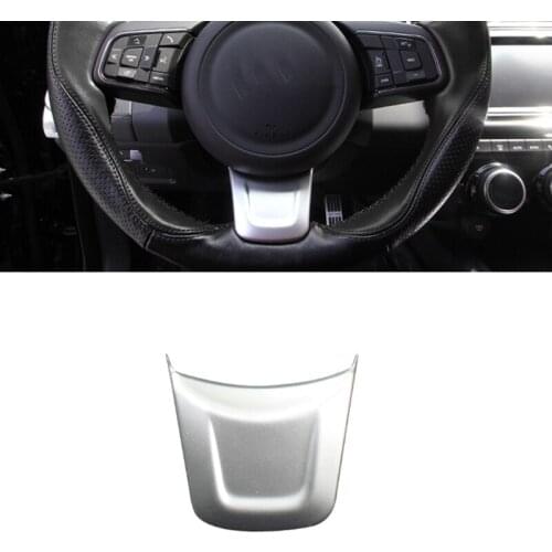 ABS Matte For Jaguar F-PACE 2016 2017 2018 accessories Car Steering wheel Button frame Cover Trim Sticker Car Styling 1pcs