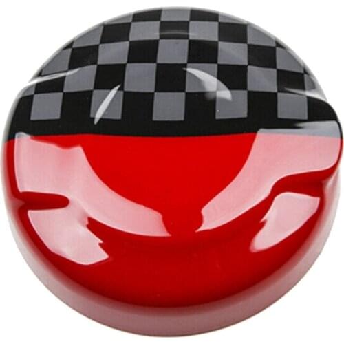 ABS Fuel Tank Filler Protection Cover Gas Cap Cover Trim Decor for Mini Cooper F55 F56 F57 2.0T Accessories Red+Black