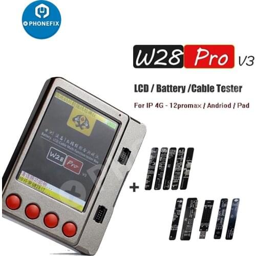 W28 Pro V3 LCD Battery Photosensitive Screen Cable Tester Box Board For iPhone 12 ipad iwatch Android Samsung Vibrastor Repair