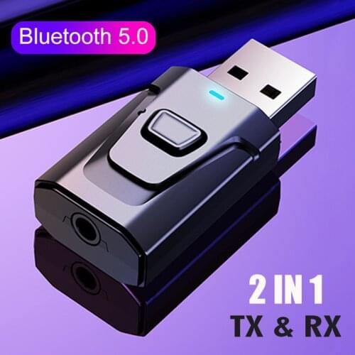 Mini USB Audio Receiver Bluetooth 5.0 Transmitter 3.5mm Jack AUX For TV PC Speaker Wireless Multi-function Audio Adapter