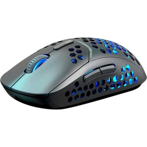 Silent Wireless Mouse Hollow-Out Bluetooth 2.4G for Laptop USB Rechargeable Light Up Cordless Mouse for PC Computer