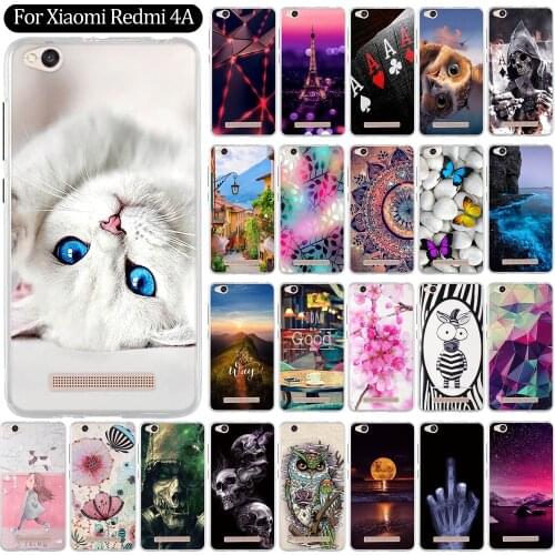 Phone Case For Xiaomi Redmi 4A Case 5.0'' Luxury Fashion Painted TPU Soft Silicone Cover For Redmi 4A 4 A Back Cover Fundas
