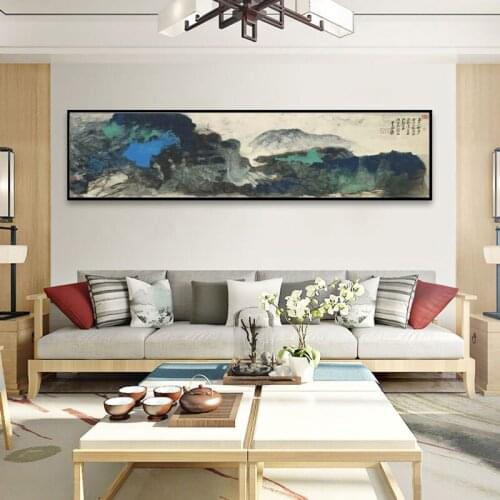 Zhang Daqian Chinese Ink Painting HD Prints on Canvas Landscape Wall Art Picture Home Decor Living Room Paintings