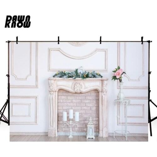 DAWNKNOW Merry Christmas Fond Photo Background Fotografia Candle Indoor Photography Backdrop Photocall Children Studio lv974