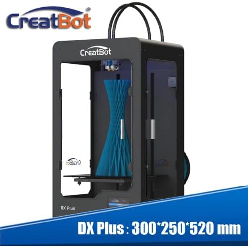 Dual triple extruder metal frame desktop impresora 3d printer big print size 300x250x520 mm Creatbot DX plus free shipping