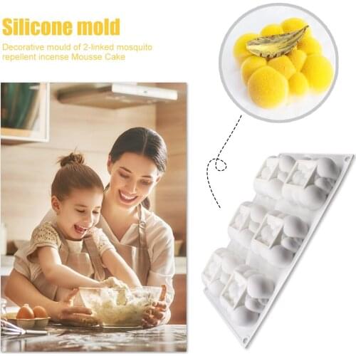 6 Grids Baking Pan 3D Moulds Silicone DIY Cloud Shape Pastry Decorating Mold Kitchen Cake Mousse Jelly for Birthday Party