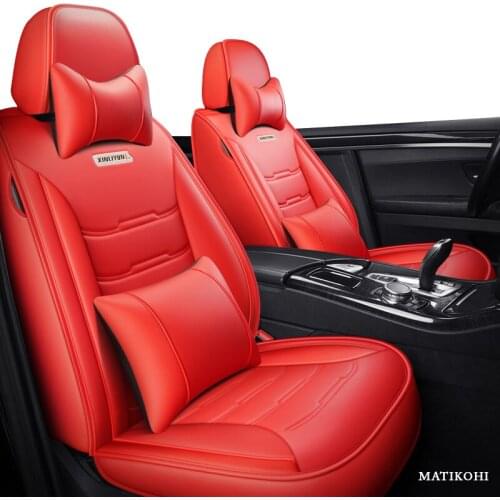 MATIKOHI leather car seat covers For Toyota Corolla CHR Camry Rav4 Auris Prius Yalis Avensis auto accessories car seats styling