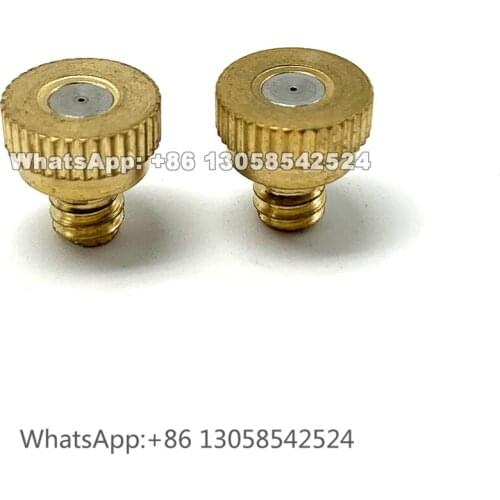 Brass Misting Sprayer Irrigation Disinfection Cooling Fog Nozzle, Low Pressure Fine Atomizing Nozzle 0.1-0.8mm Orifice