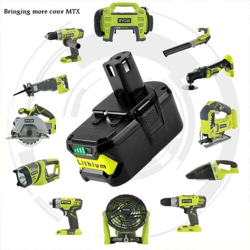 HOT SELL For Ryobi 6.0Ah 18V 6000mAh P108 Rechargeable Battery Pack Power Tools Battery Ryobi ONE+ With high quality
