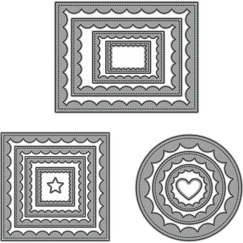 Metal Cutting dies 3pc Basic Die Cut Scrapbooking Paper Craft Handmade Card Punch Art Cutter Decorative Stencil