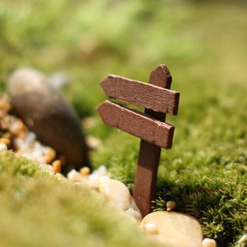 Mini Miniature Wood Fence Signpost Craft Garden Decor Ornament Plant Pot Micro Landscape Bonsai DIY Dollhouse Fairy Hot Sales