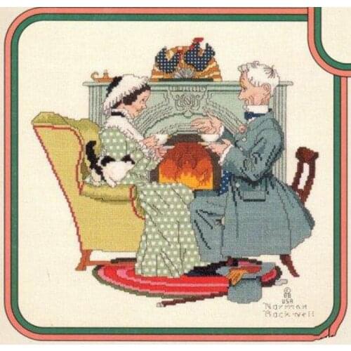 14/16/18/25/22 COLOR AIDA Counted Cross Stitch Kit Age of Love Grandma and Grandpa Eternal Love Forever