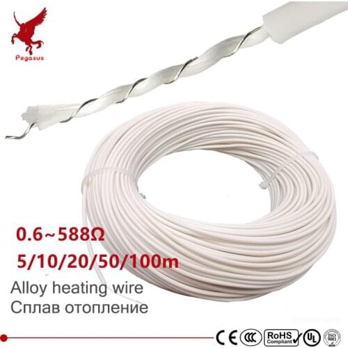 Alloy heating wire 8 ohm / meter silicone rubber multipurpose spiral heating cable soft warm electro-thermal wire
