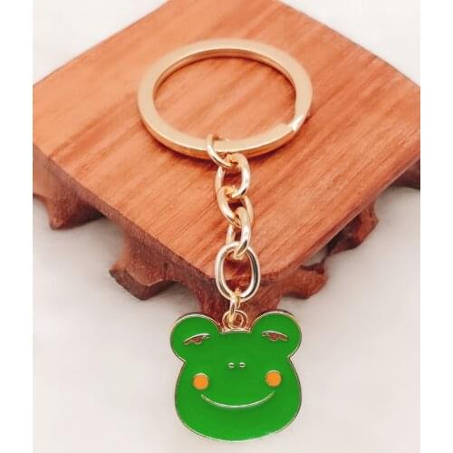 New style keychain cute frog men and women car bag pendant keychain