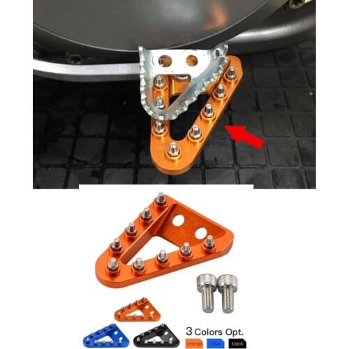 CNC Wider Foot Brake Pedal Lever Step Tip Plate Rest For KTM 250/350/450 Factory Editions 250-450 SXF/XCF 125-500 SX SXF XC XCF